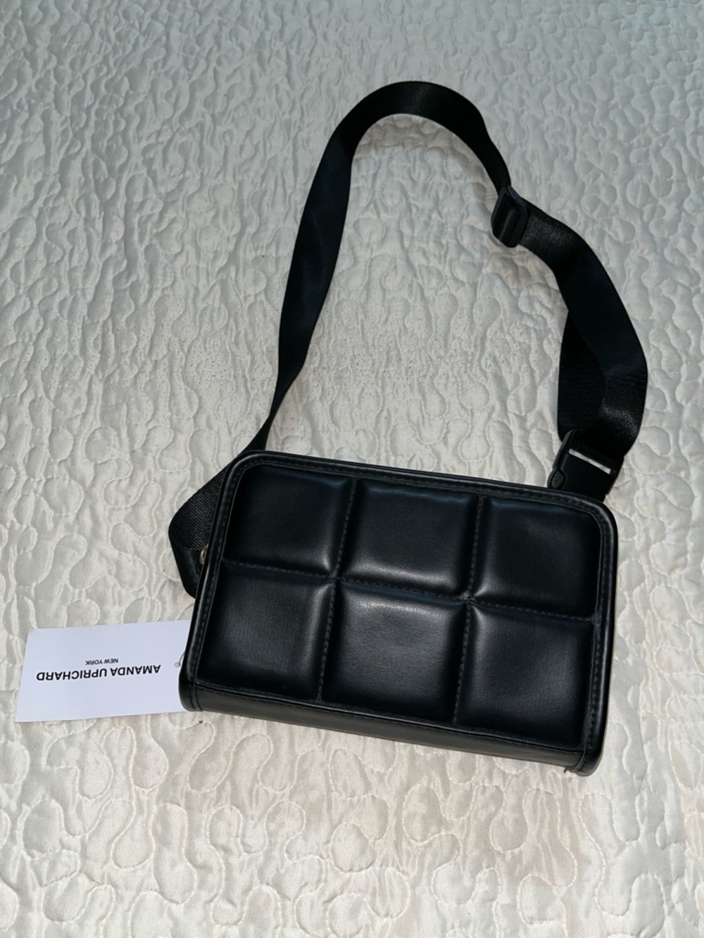 Amanda Uprichard Black Quilted Belt Bag UNISEX